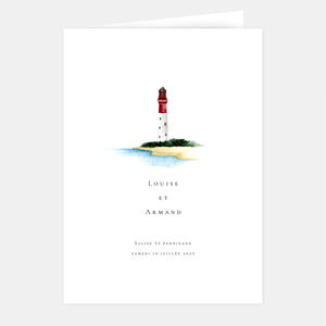 Watercolor pond wedding booklet