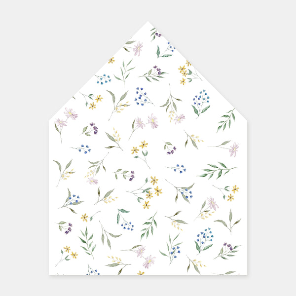 Doublure enveloppe fleurs champêtres - 50ex