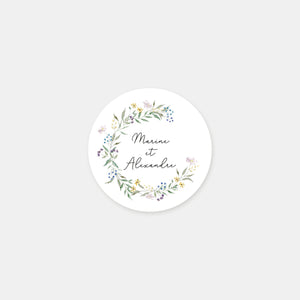 Personalized country wreath stickers