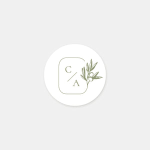 Personalized olive branch stickers