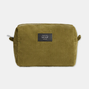 Velvet travel toiletry bag - Olive