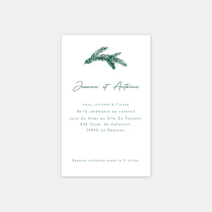 Carton invitation de mariage gravure montagne