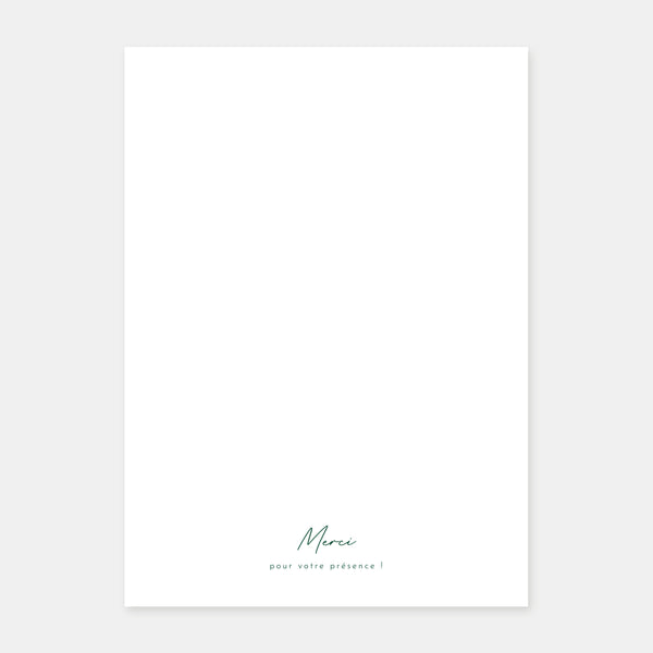 Mountain engraving wedding booklet