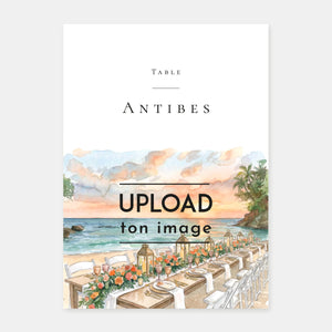 Marque table de mariage aquarelle - 5ex