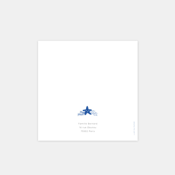 Faire-part naissance couronne marine