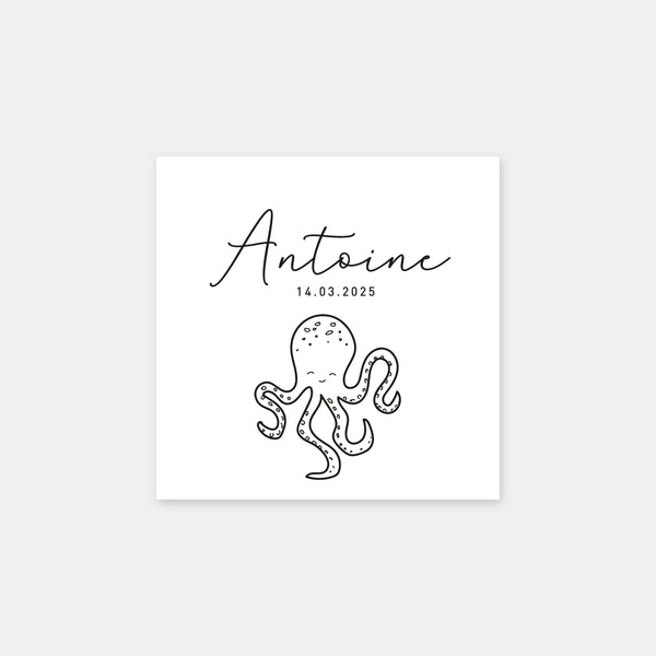 Personalized octopus stamp