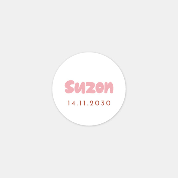 Stickers personnalisés prénom pop fille - 48ex