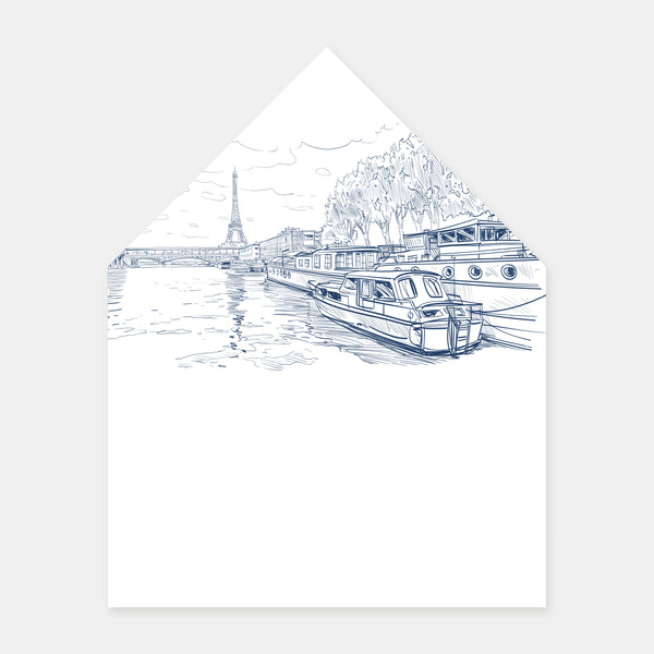 Doublure enveloppe gravure Paris - 50ex