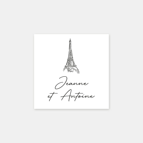 Personalized Eiffel Tower stamp