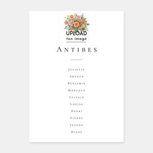 Plan de table de mariage aquarelle - 5ex