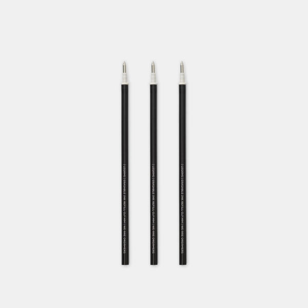 Recharges pour stylo encre gel effaçable - noir