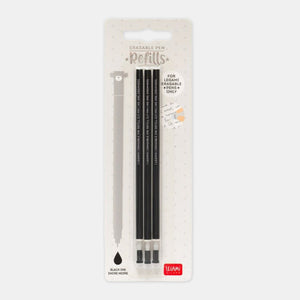 Erasable gel ink pen refills - black