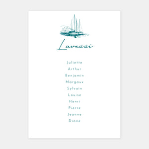 Wedding table plan engraving the south - 5ex