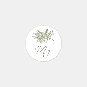 Personalisierte Brautstrauß-Aufkleber