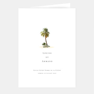 Watercolor tropical beach wedding booklet