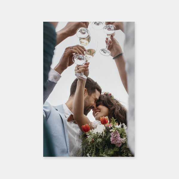 Watercolor tropical beach wedding thank you card
