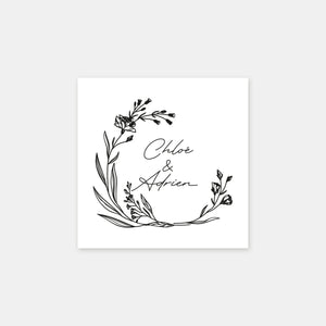 tampon personnalisé prénoms champêtre classique