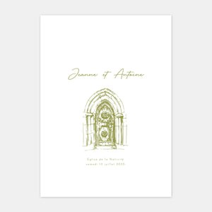 Vineyard engraving wedding booklet