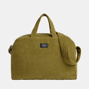 Samt-Wochenendtasche – Oliv