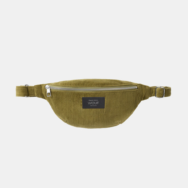 Sac banane velours - Olive