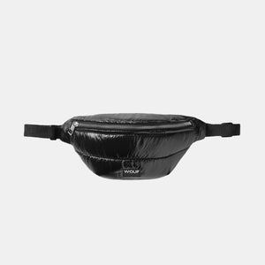 Quilted belt bag - Glossy black