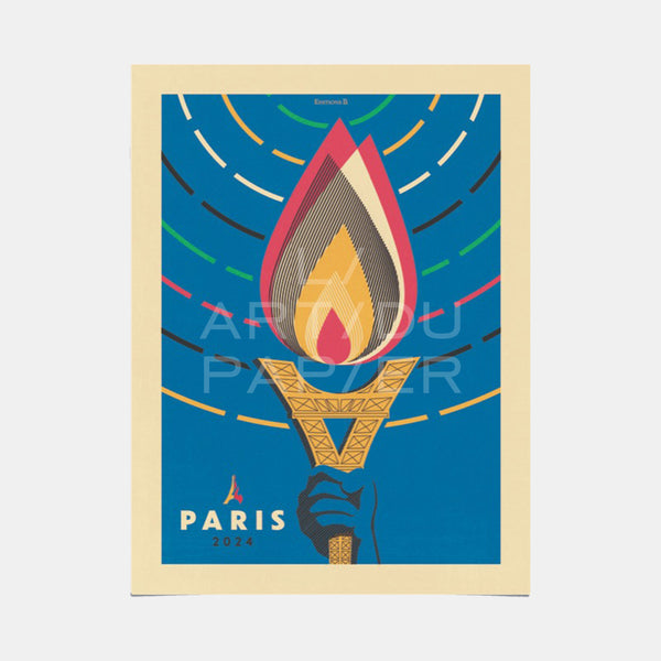 Paris-Plakat - Olympische Flamme
