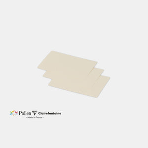 Karte 70x95 schillernd 210g Elfenbein schillernder Pollen
