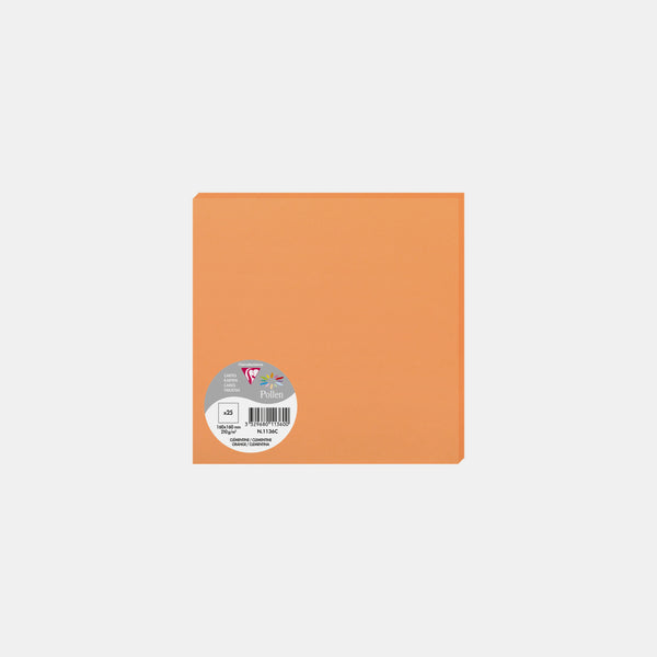Karte 160x160 Pergament 210g Orangen-Clementinenpollen