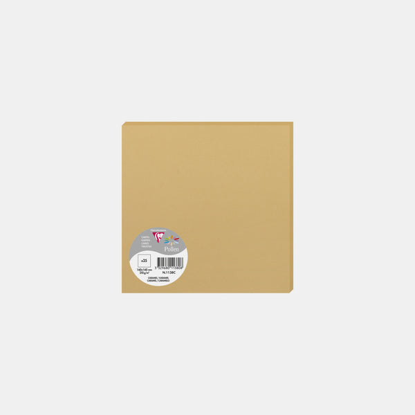 Karte 160x160 Pergament 210g Karamell Pollen