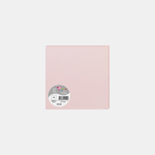 Karte 160x160 Pergament 210g rosa Pollen