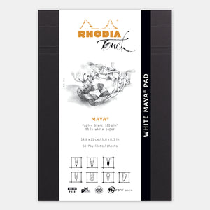 Mayan block A5 plain white paper 120 g/m²