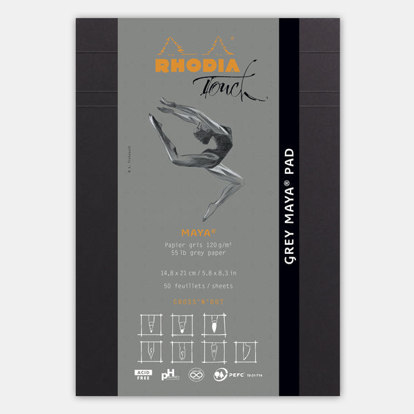 Bloc maya A5 cross and dot papier gris 120 g/m²
