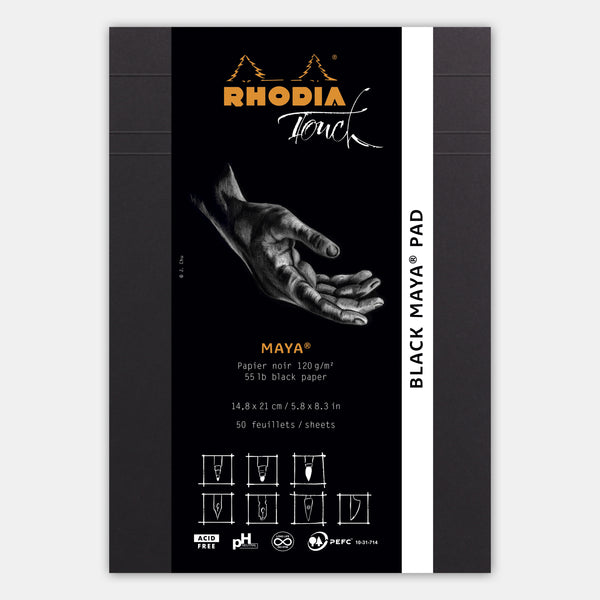 Maya-Block, A5, einfaches schwarzes Papier, 120 g/m²