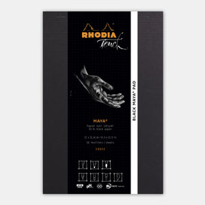 Bloc maya A4+ cross and dot papier noir 120 g/m²