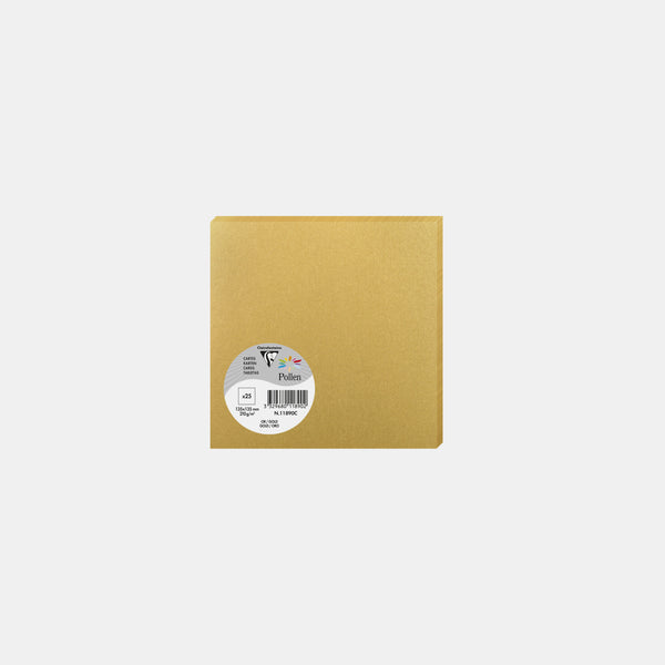 Karte 135x135 schillernd 210g Gold Pollen
