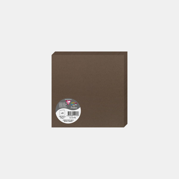 Vorgefaltete Karte 160 x 320 Pergament 210 g taupebrauner Pollen