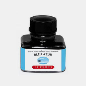 Bouteille 30 ml encre pour stylo bleu azur