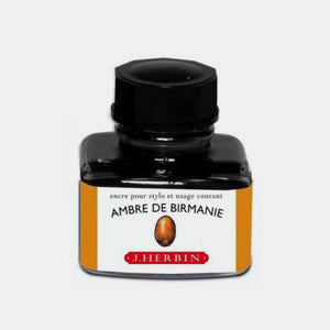 Bouteille 30 ml encre pour stylo ambre de birmanie