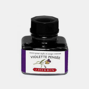 Bouteille 30 ml encre pour stylo violette pensée