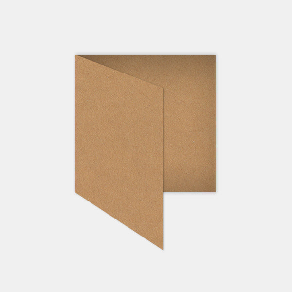 Vorgefaltete Karte 130x260mm aus Kraftmaterial