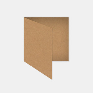 Carte pré-pliée 130x260mm kraft matière