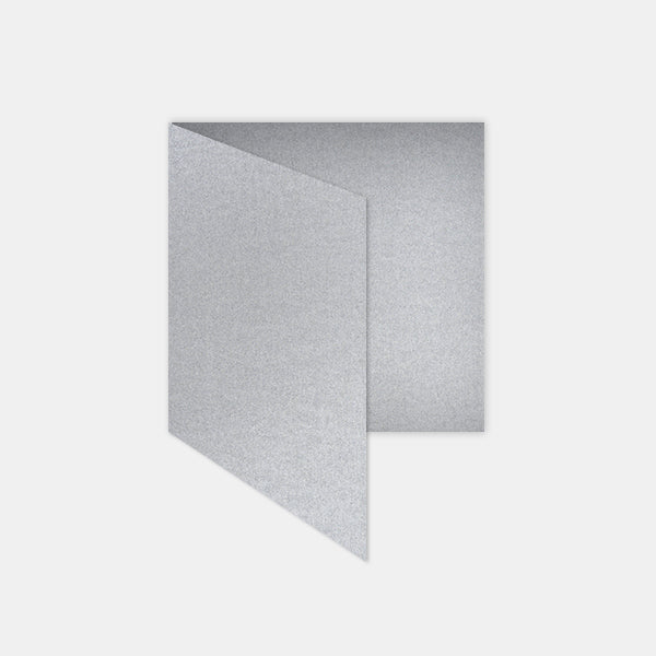 Vorgefaltete Karte 130x260mm Metallic-Silber