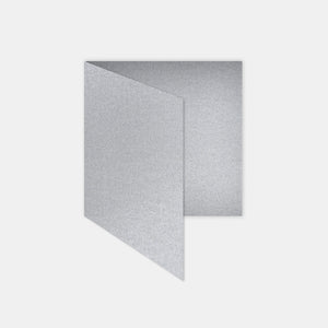 Carte pré-pliée 130x260mm métallisé argent