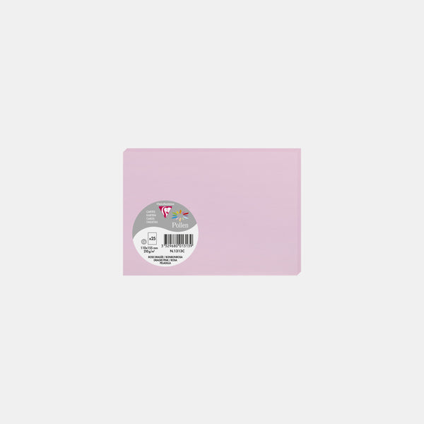 Karte 110x155 Pergament 210g gezuckerter rosa Pollen