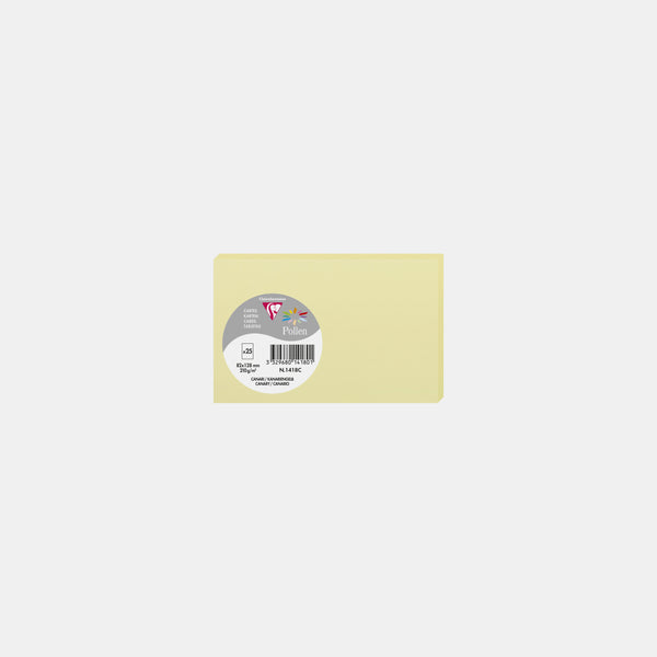 Carte 82X128 velin 210g jaune canari Pollen