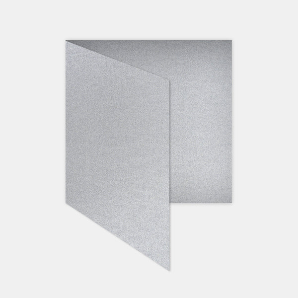 Vorgefaltete Karte 145 x 290 mm, Metallic-Silber