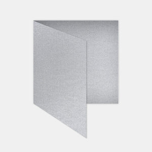 Carte pré-pliée 145x290mm métallisé argent