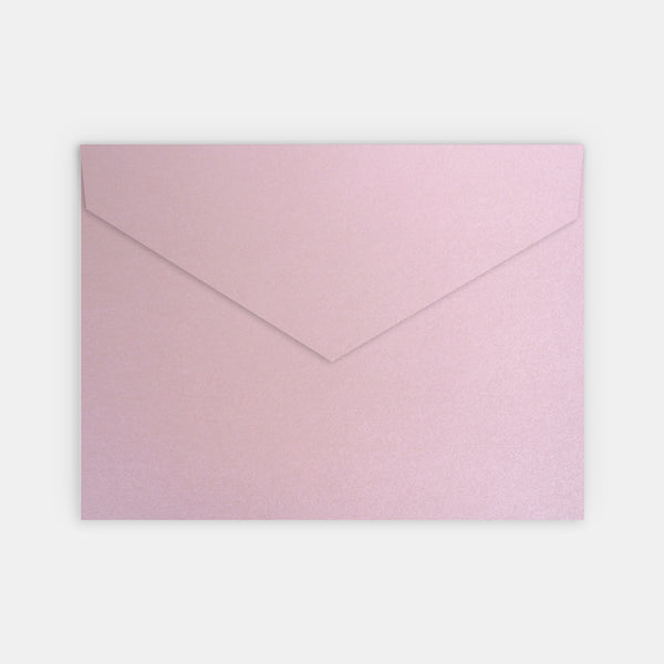 Enveloppe 140x190 mm metallisee rose poudree