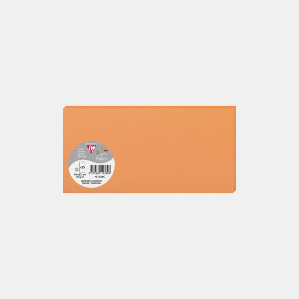 Card 106x213 vellum 210g orange clementine Pollen