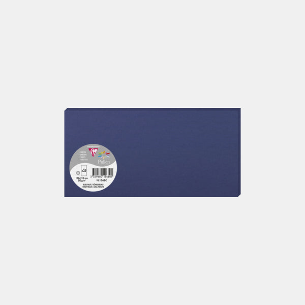 Carte 106x213 velin 210g bleu nuit Pollen